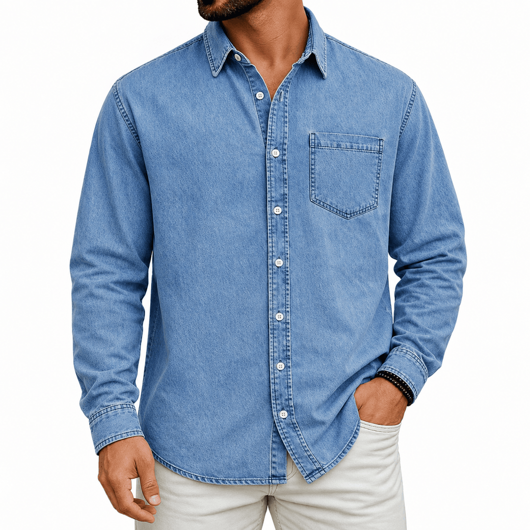 Markrem - Chemise en Jean Avec Poche Avant