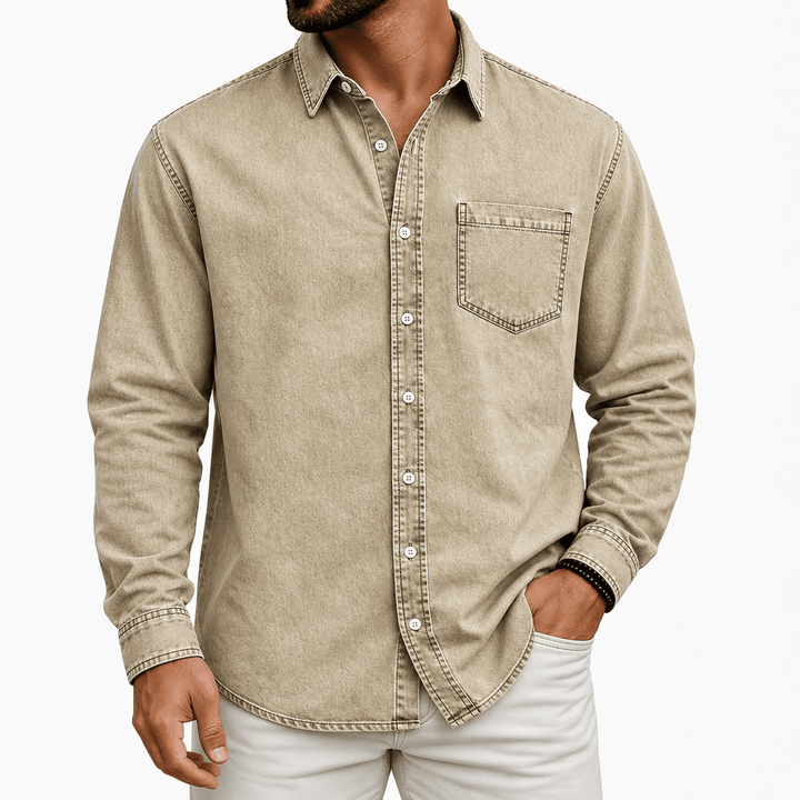 Markrem - Chemise en Jean Avec Poche Avant