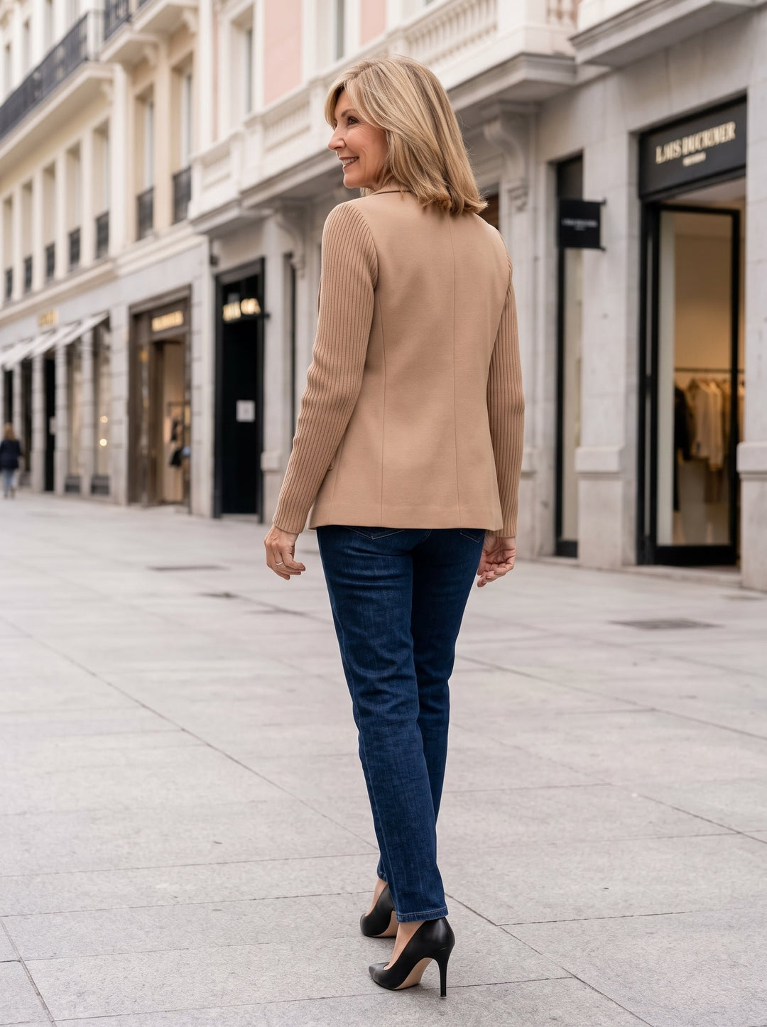 Nahide - Blazer à Manches Côtelées et col à Revers