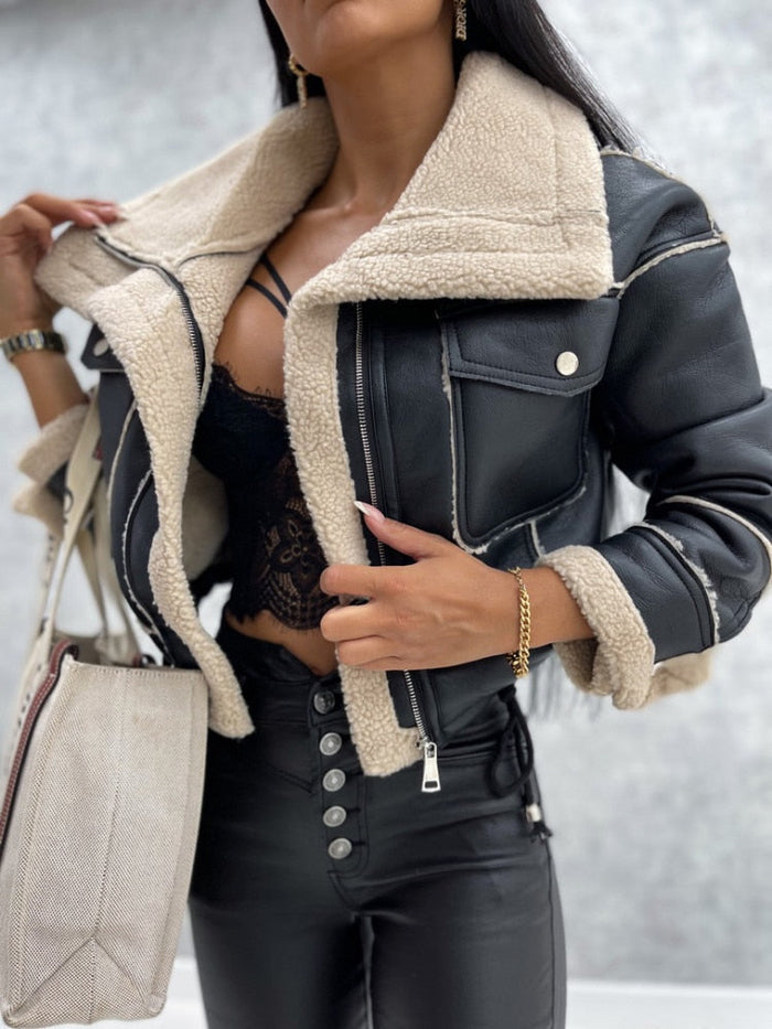Reischl - Veste Zippée Doublée en Simili Mouton