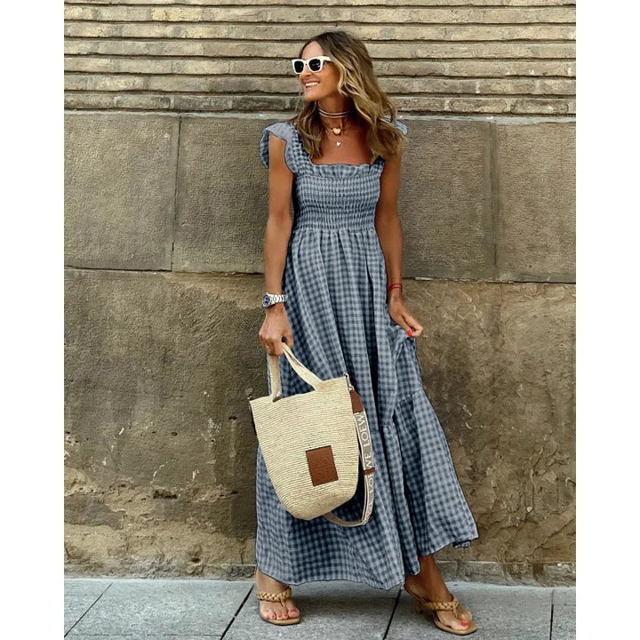Jayne - Robe Longue Sans Manches À Encolure Carrée