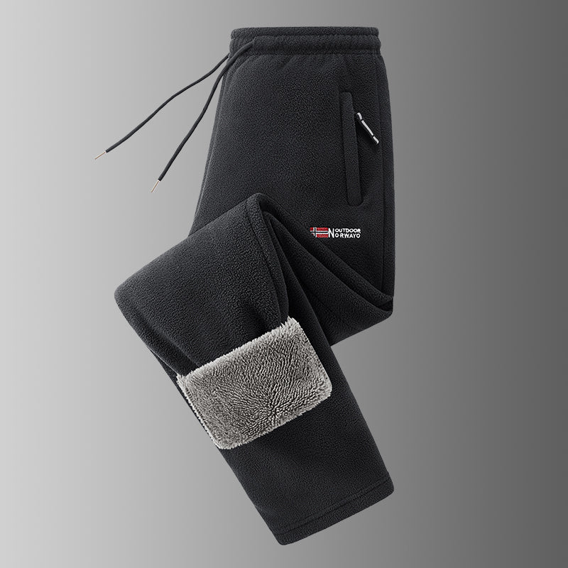 Ingolf - Pantalon Doublé en Polaire Avec Cordon De Serrage Et Poches Zippées