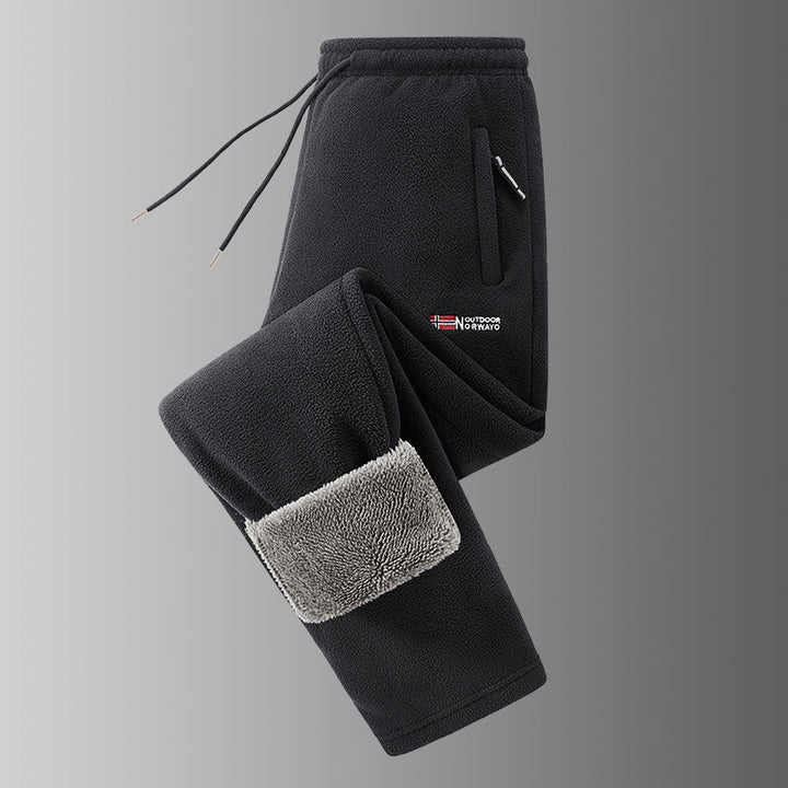 Ingolf - Pantalon Doublé en Polaire Avec Cordon De Serrage Et Poches Zippées