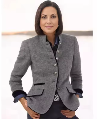 Nysha - Blazer à Col Montant Heritage