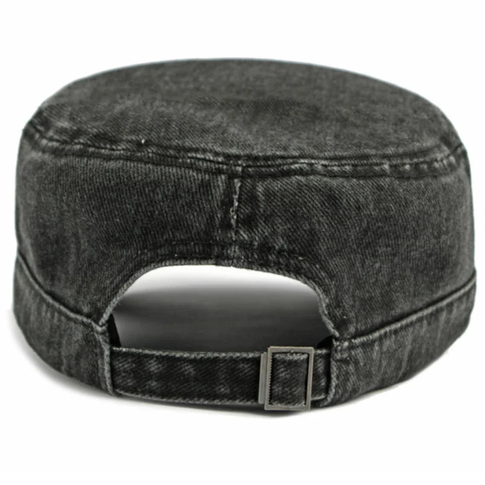 Salih - Casquette en Denim Avec Bandeau À Boucle