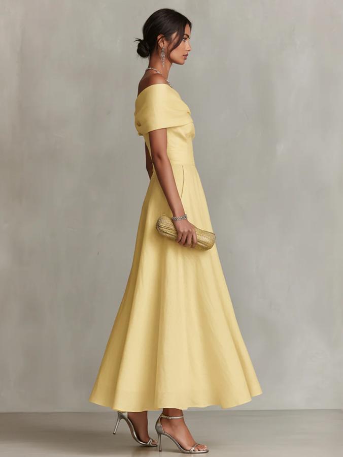 Nermin - Robe Longue À Épaules Dénudées