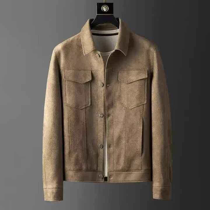 Efran - Veste en Simili-Daim Avec Poches Avant
