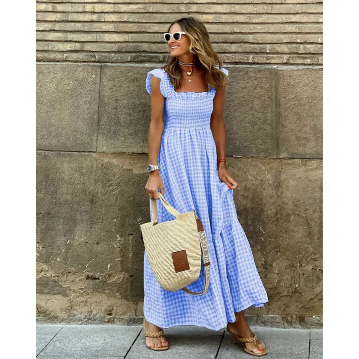 Jayne - Robe Longue Sans Manches À Encolure Carrée