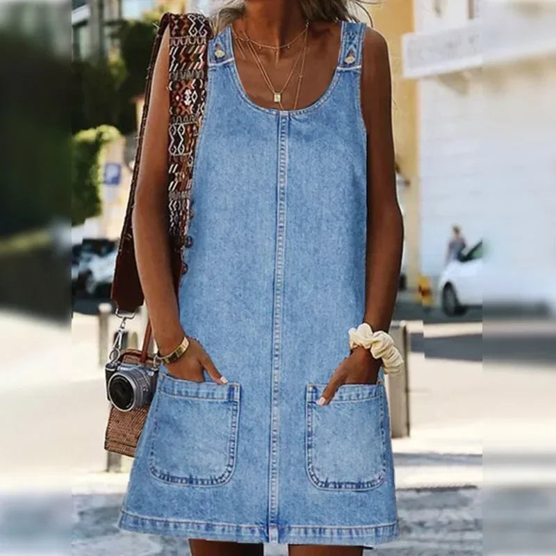 Lucelia - Robe en Denim Légère Et Sans Manches