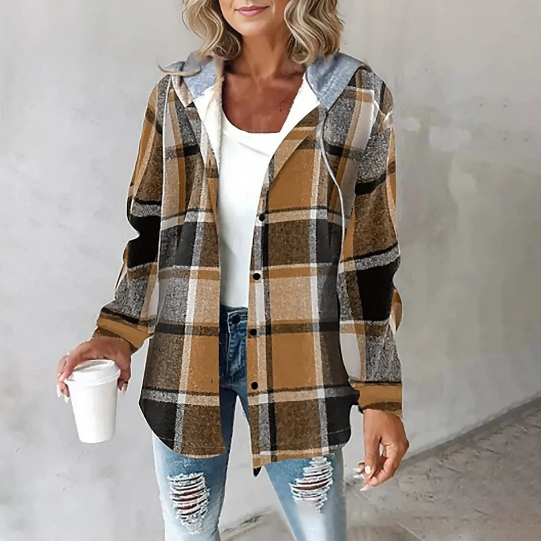Gaynor - Veste à Motif écossais et Capuche à Cordon