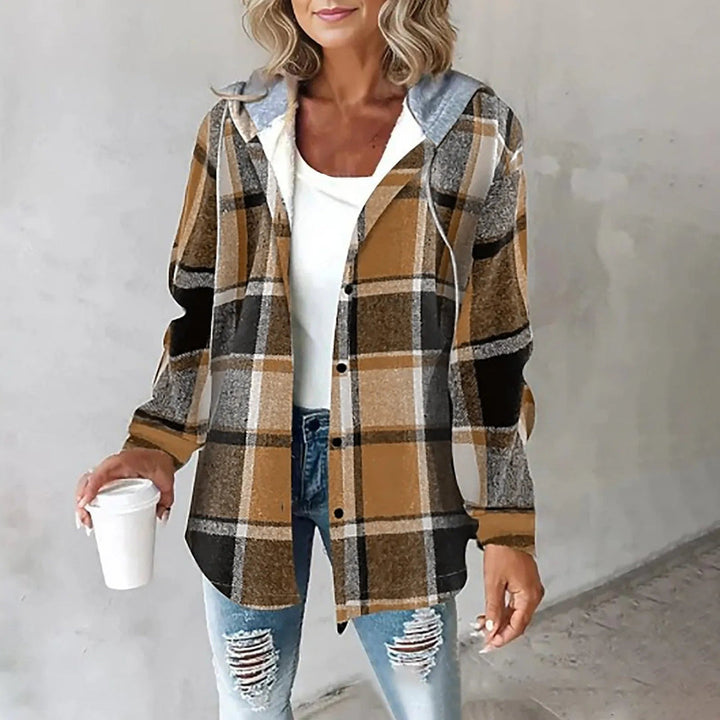 Gaynor - Veste à Motif écossais et Capuche à Cordon