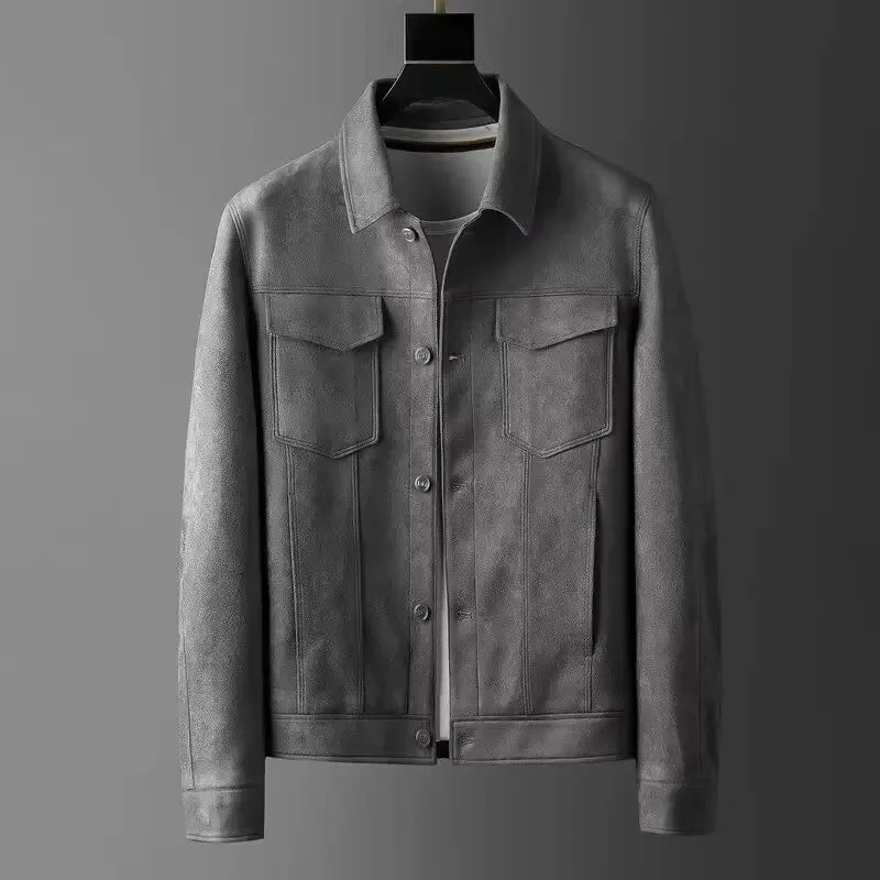 Efran - Veste en Simili-Daim Avec Poches Avant