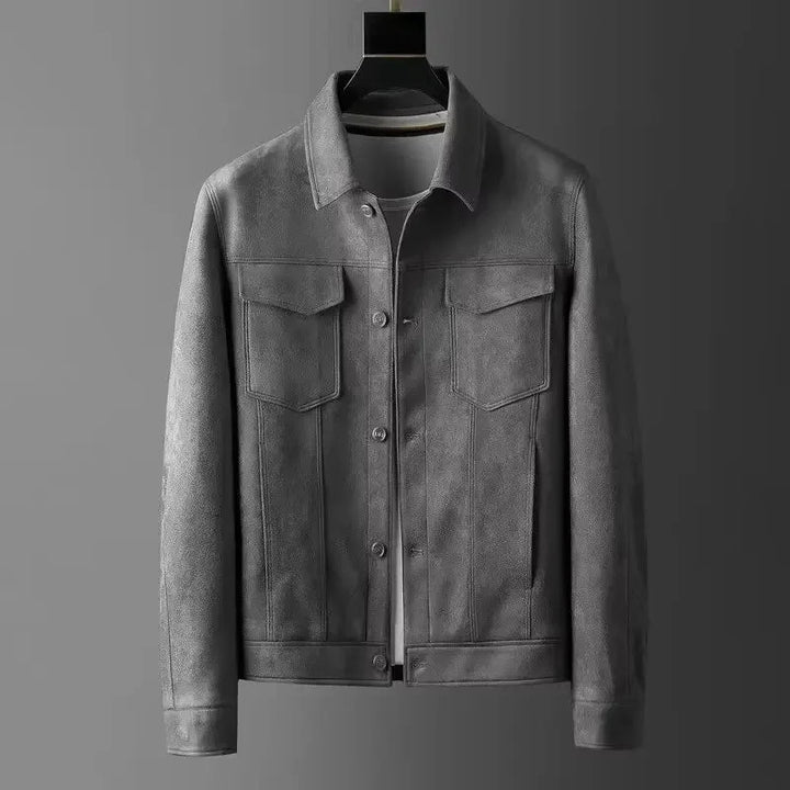 Efran - Veste en Simili-Daim Avec Poches Avant