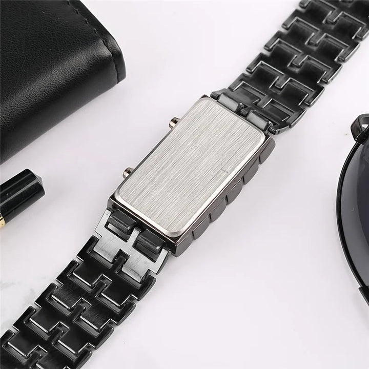 Veltrix - Montre À Affichage Numérique en Acier Inoxydable