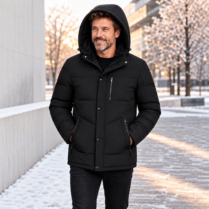 Jahsiah - Manteau D'hiver Doublé en Polaire