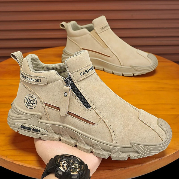 Albrecht - Bottines à Fermetures éclair Latérales et Semelles épaisses