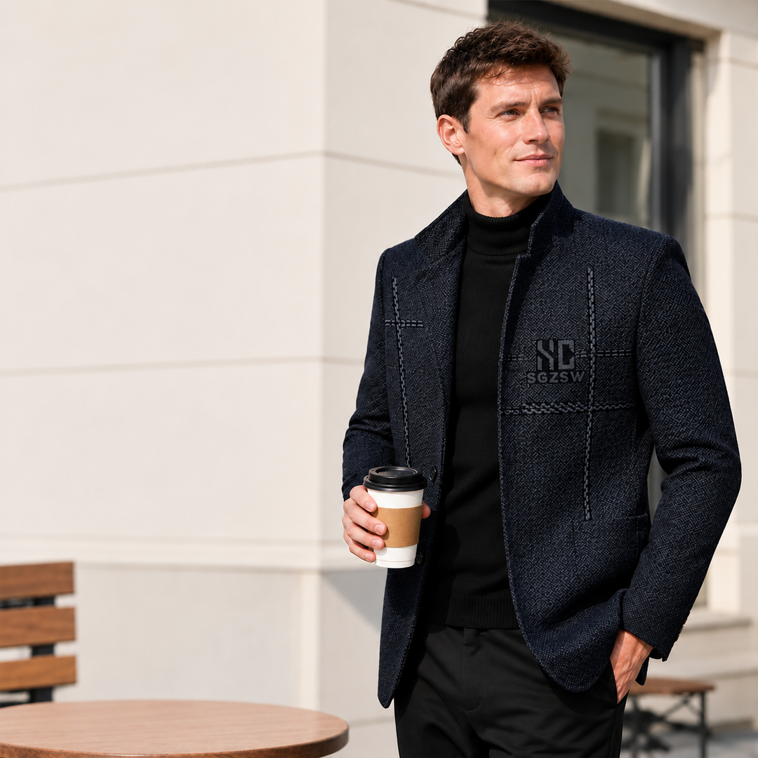 Jallen - Veste en Maille Texturée Avec Poches