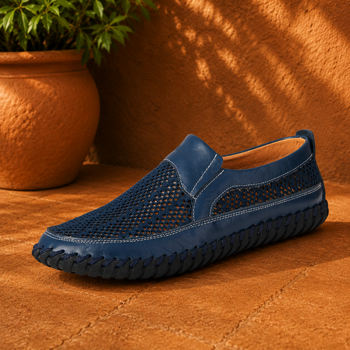 Joerg - Mocassins Sans Lacets en Cuir et Maille