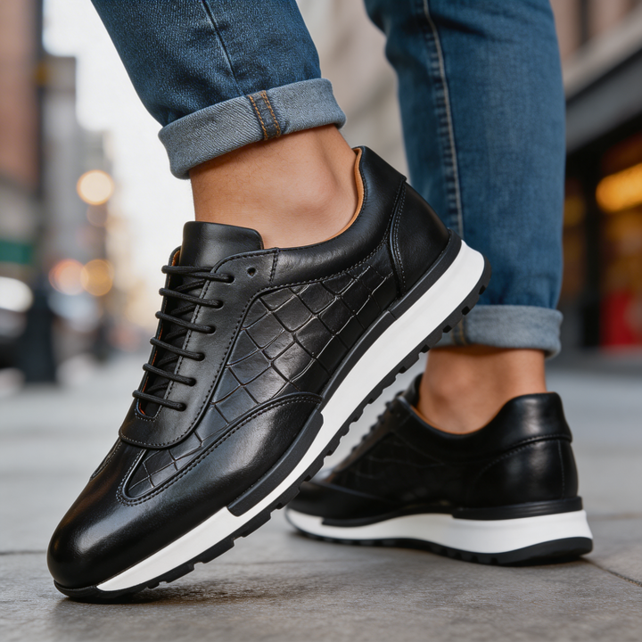 Hubert - Baskets en Cuir à Lacets