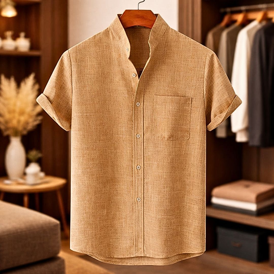 Sinzer - Chemise En Lin à Manches Courtes