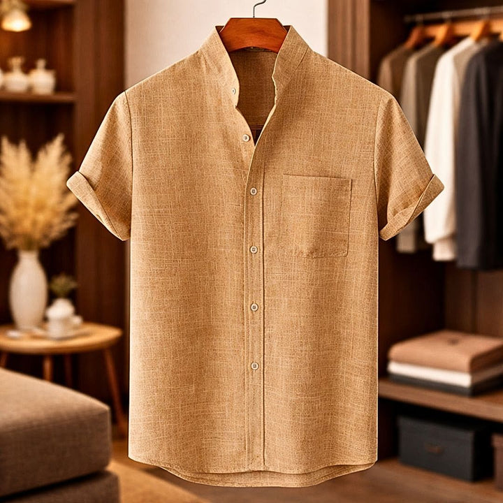Sinzer - Chemise En Lin à Manches Courtes