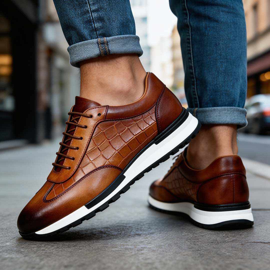 Hubert - Baskets en Cuir à Lacets