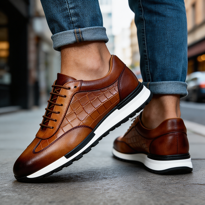 Hubert - Baskets en Cuir à Lacets