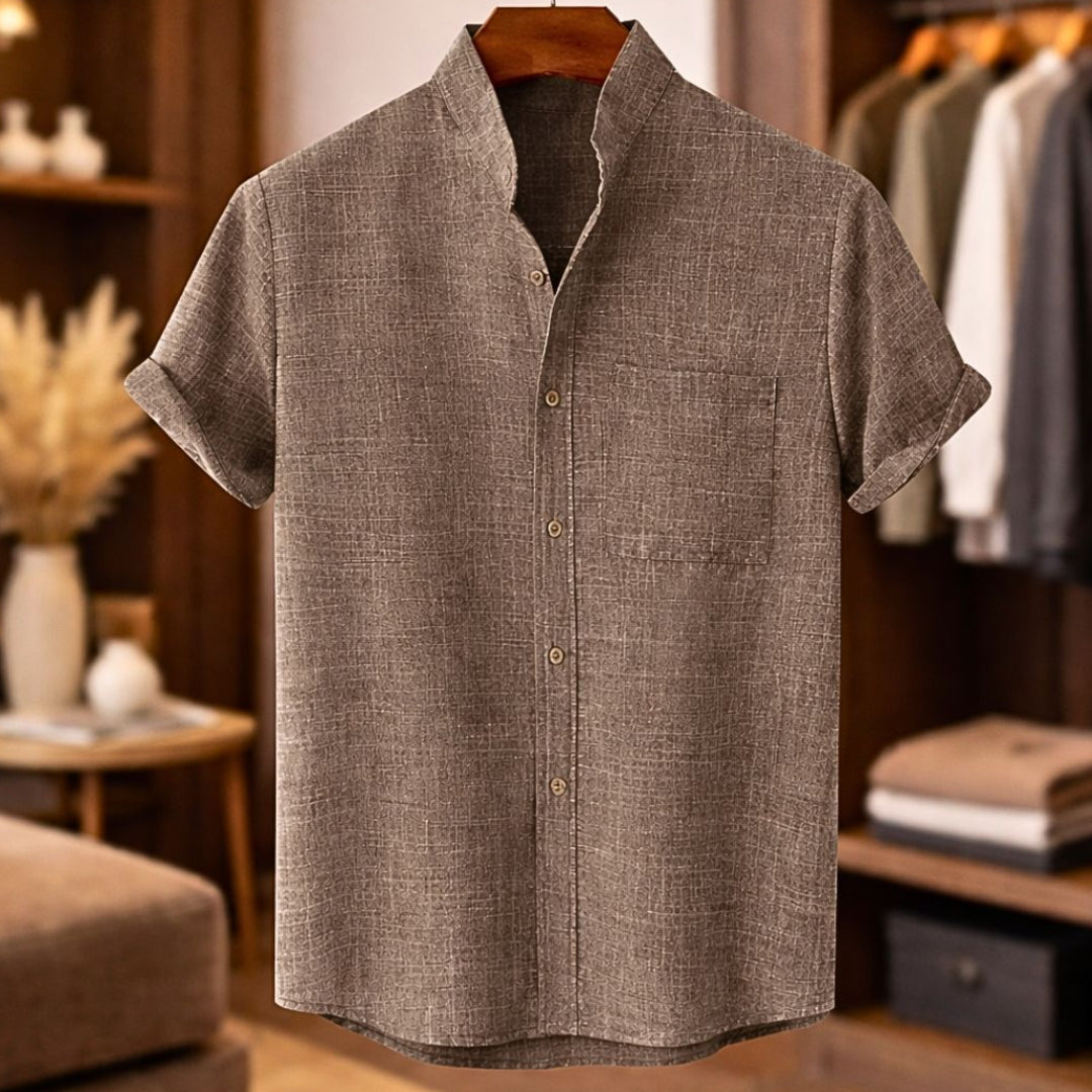 Sinzer - Chemise En Lin à Manches Courtes