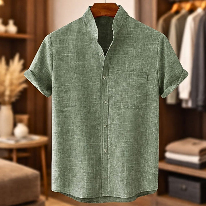 Sinzer - Chemise En Lin à Manches Courtes