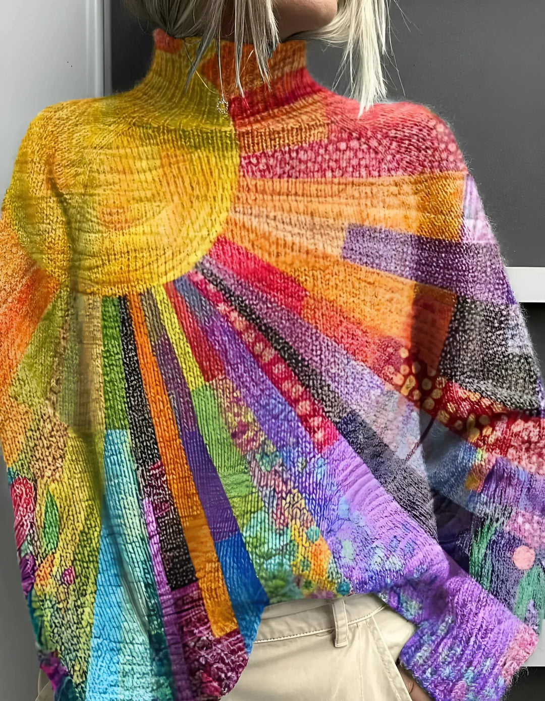Isolina - Pull À Col Roulé Coloré