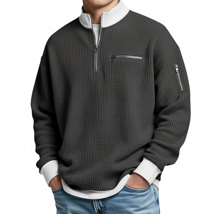 Jose - Pull Élégant En Maille Avec Demi-Zip