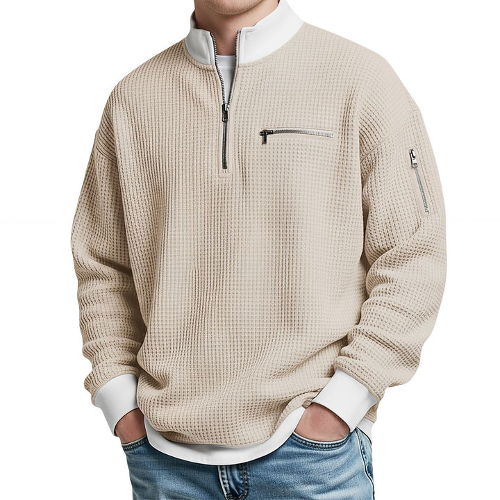 Jose - Pull Élégant En Maille Avec Demi-Zip