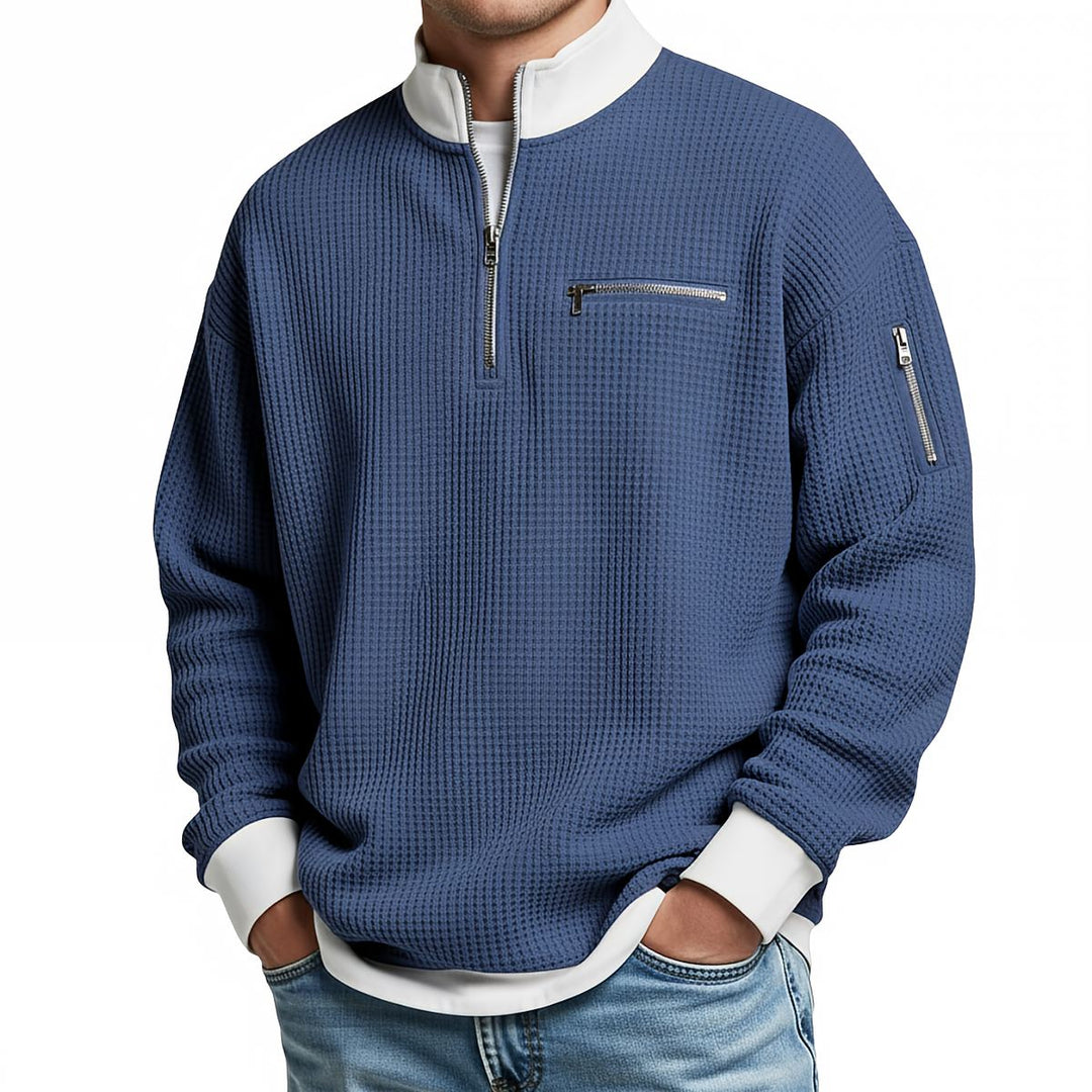 Jose - Pull Élégant En Maille Avec Demi-Zip