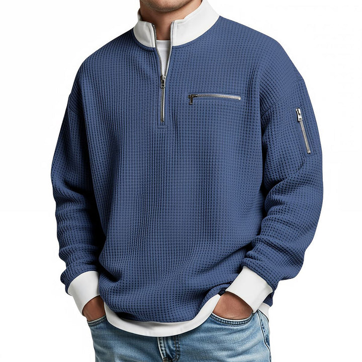 Jose - Pull Élégant En Maille Avec Demi-Zip