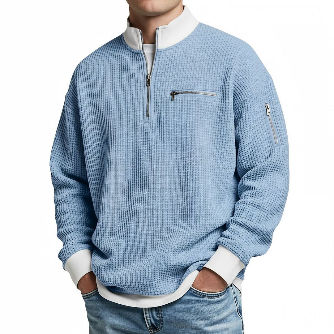 Jose - Pull Élégant En Maille Avec Demi-Zip