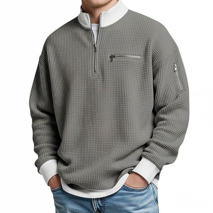 Jose - Pull Élégant En Maille Avec Demi-Zip
