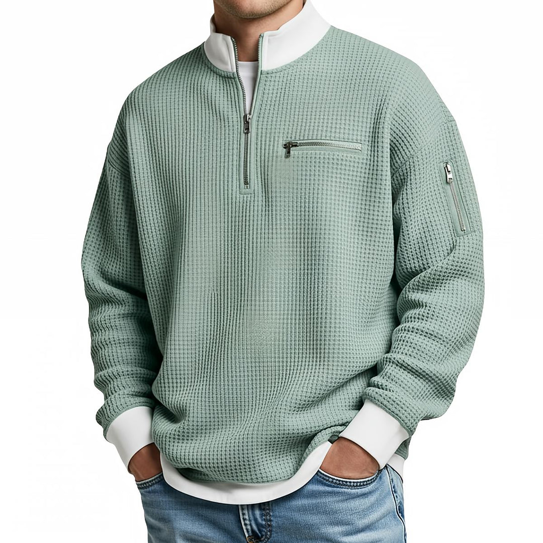 Jose - Pull Élégant En Maille Avec Demi-Zip