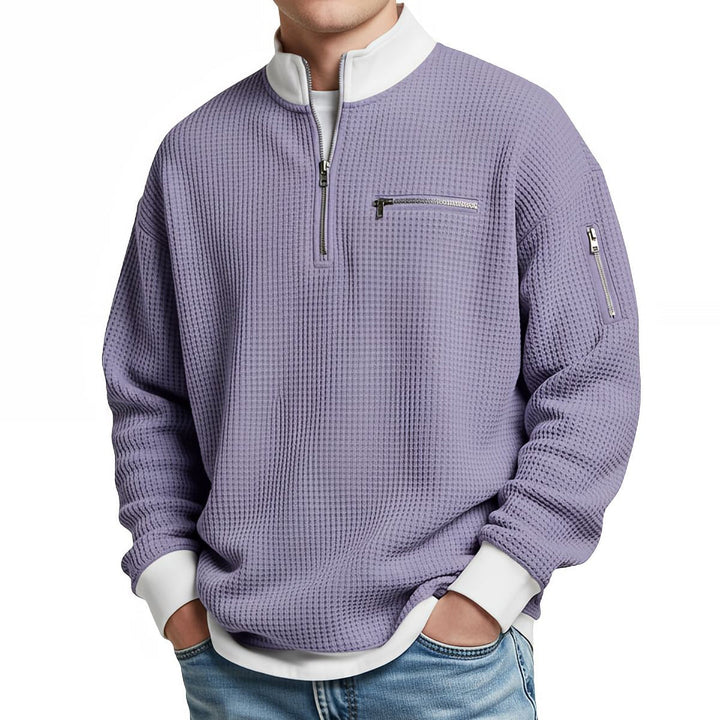 Jose - Pull Élégant En Maille Avec Demi-Zip