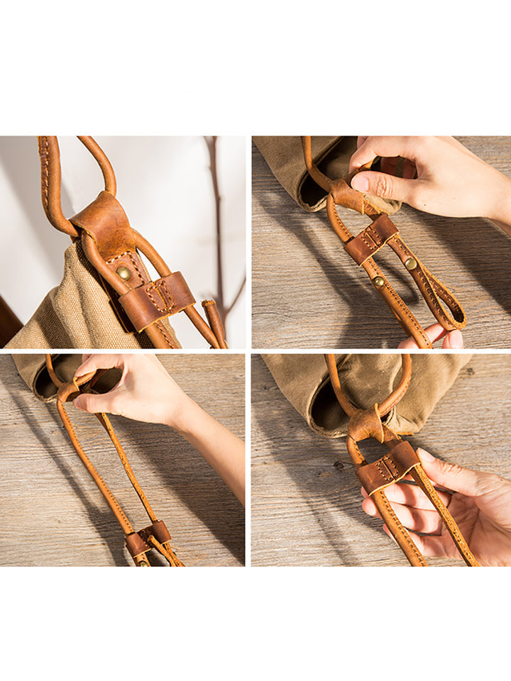 Liraine - Sac À Bandoulière en Toile Et Cuir