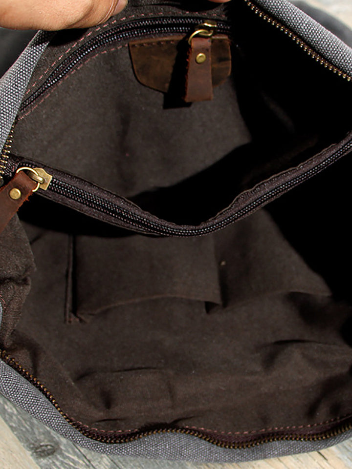 Liraine - Sac À Bandoulière en Toile Et Cuir