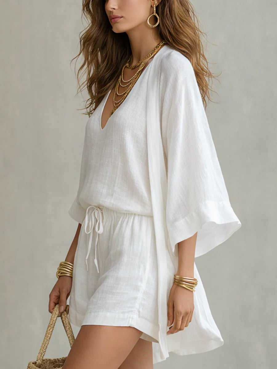Dadorie - Ensemble Trois Pièces en Lin