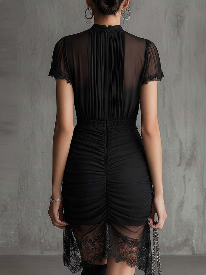 Semila - Mini-Robe à Taille Tressée Et Bordure En Dentelle