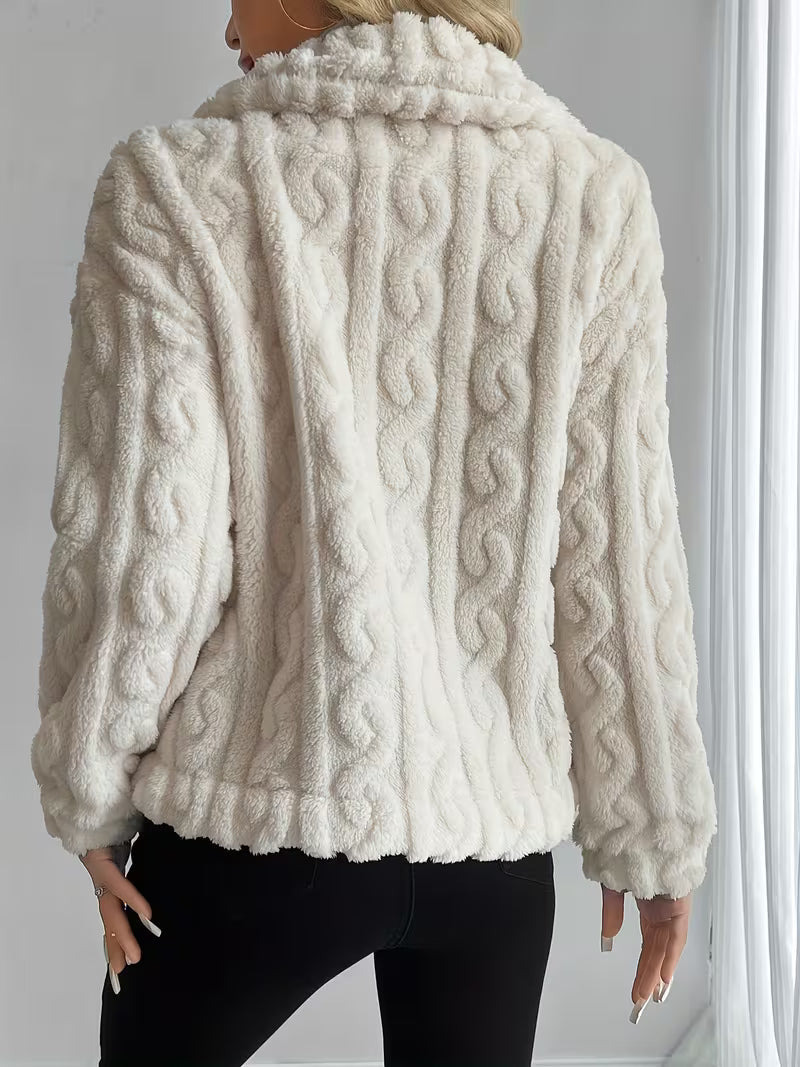 Losina - Veste Teddy en Maille Texturée Duveteuse