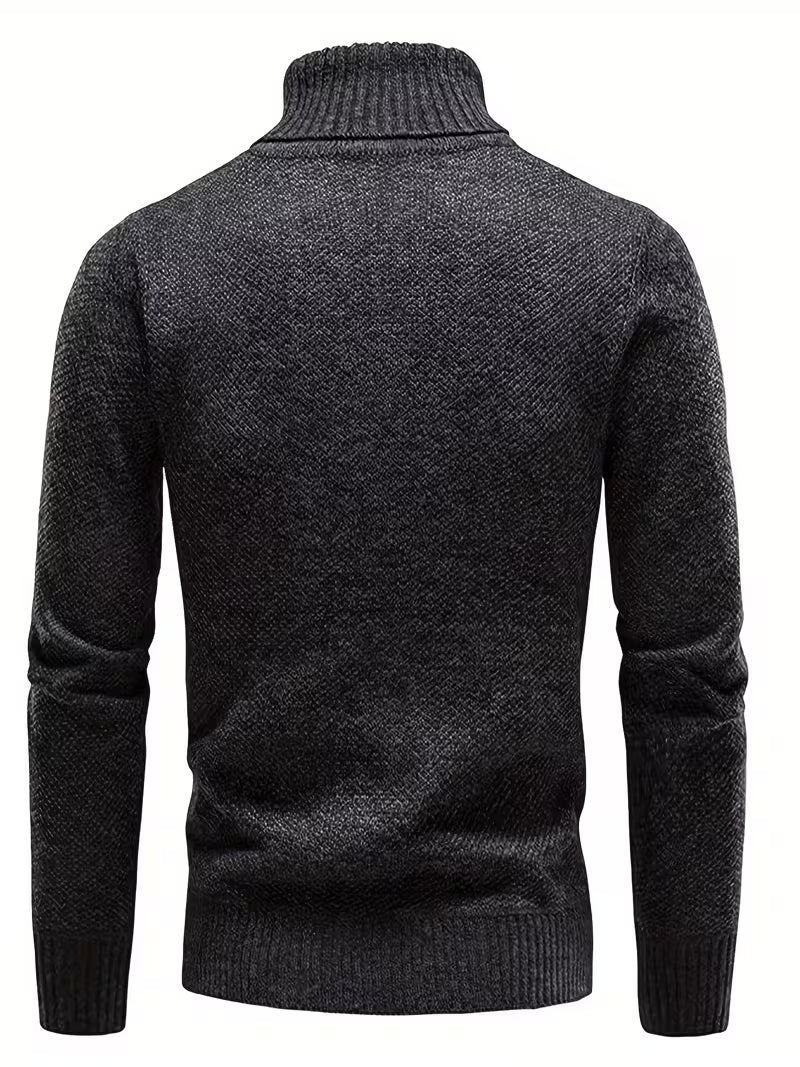 Wessam - Pull en Maille À Col Roulé Élégant