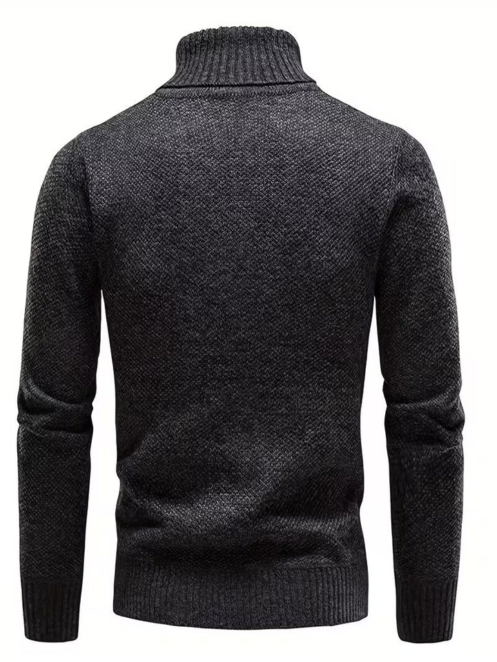 Wessam - Pull en Maille À Col Roulé Élégant