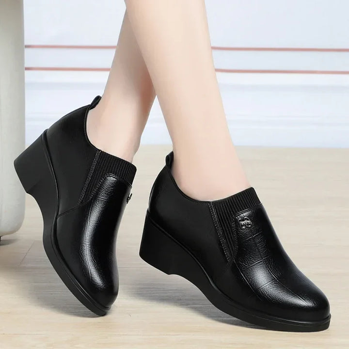 Switolina - Chaussures À Talons Compensés en Cuir Tendance