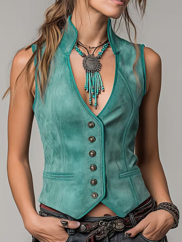 Lrina - Gilet Ajusté De Style Bohème