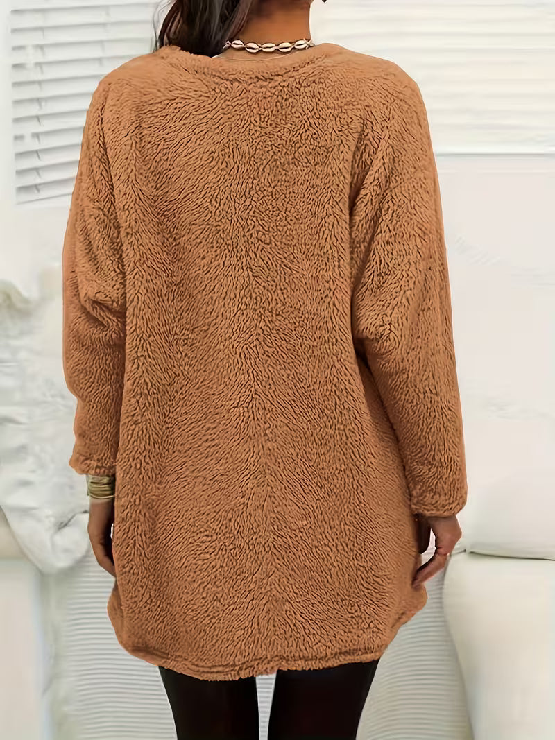 Zibija - Sweat-Shirt en Polaire Avec Imprimé Pissenlit