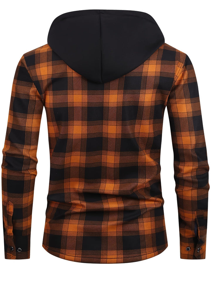 Santiner - Veste à Capuche à Carreaux Avec Poches Poitrine