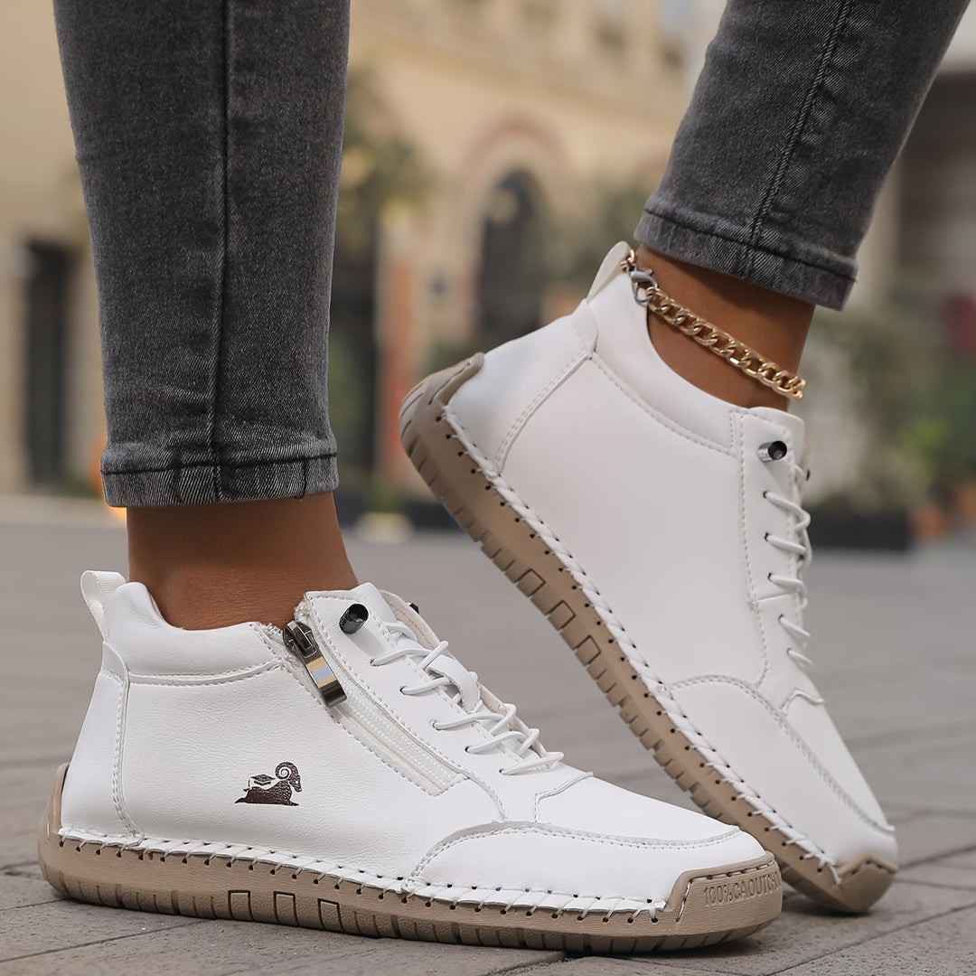 Schreiner - Baskets à Lacets et Fermeture éclair Avec Coutures Contrastées